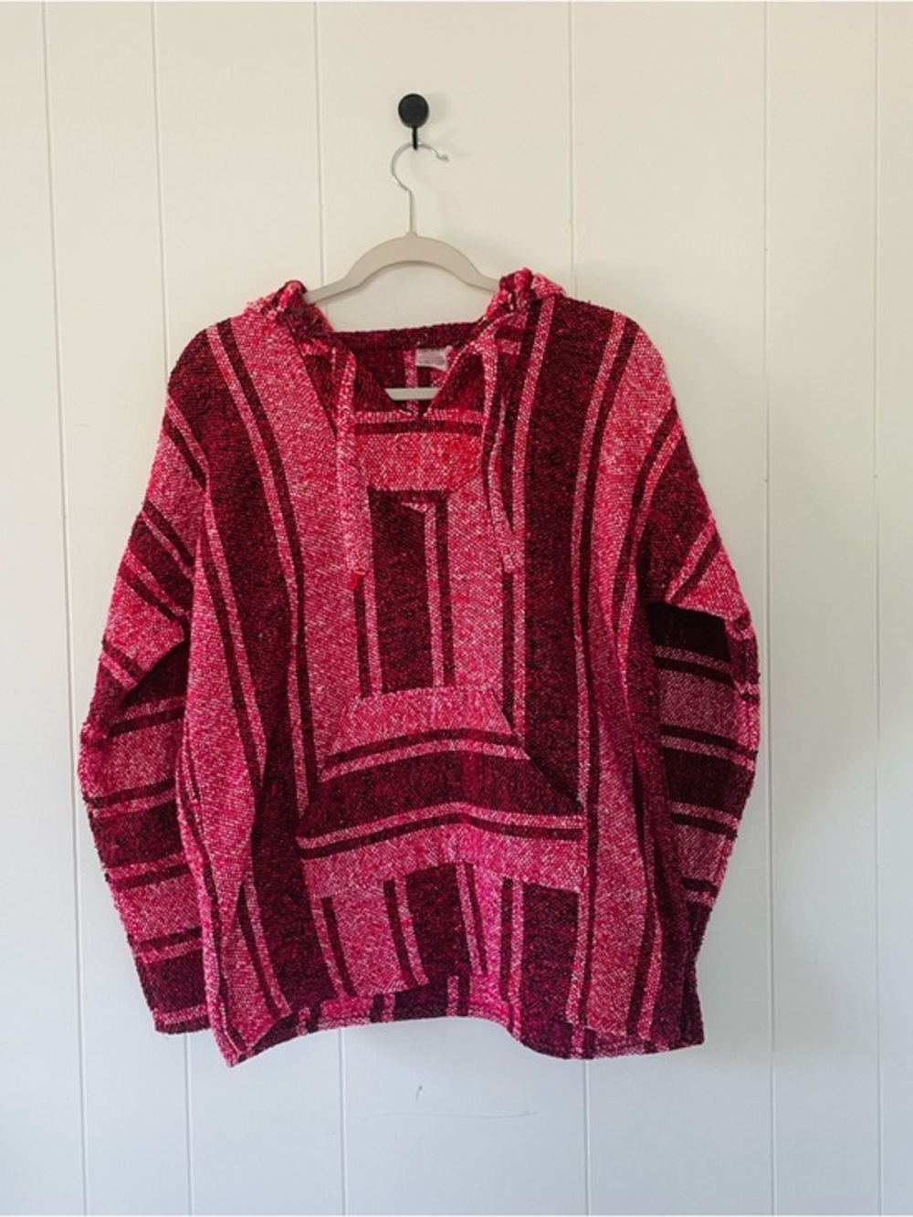 Striped Pink Baja Hoodie Pullover